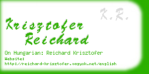 krisztofer reichard business card